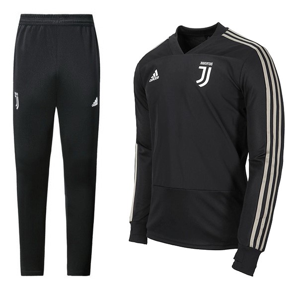 Chandal Niños Juventus 2018-19 Negro Gris